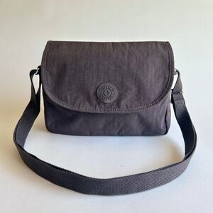 New Kipling Brown Purple Nylon Crossbody Shoulder Bag